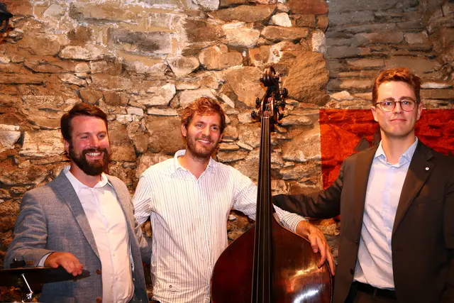 Jakob Kammerer (Schlagzeug), Gregor Aufmesser (Kontrabass) und Tobias Faulhammer (Gitarre). | Foto: JazzClub Drosendorf