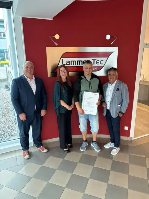 Die Lammer Tec GmbH wurde für 20 Jahre Unternehmertum geehrt. | Foto: WKO