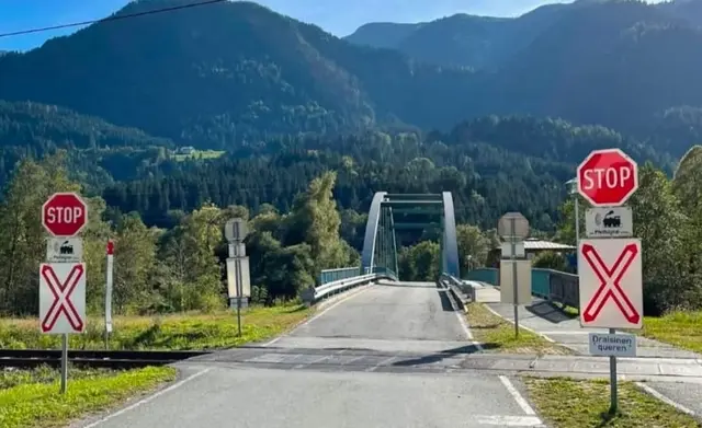 Die Brücke in Gundersheim bleibt die ganze Woche gesperrt. | Foto: Gemeinde Kirchbach