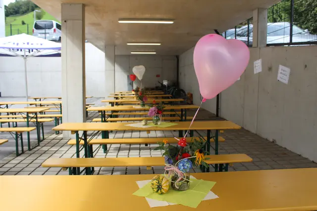 Das Zentrum war für die Besucher am Tag der offenen Tür schön dekoriert.