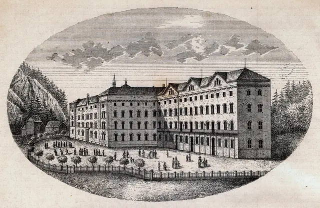 1877 - Das Pensionat ´Stella Matutina´ in Feldkirch. | Foto: Public Domain