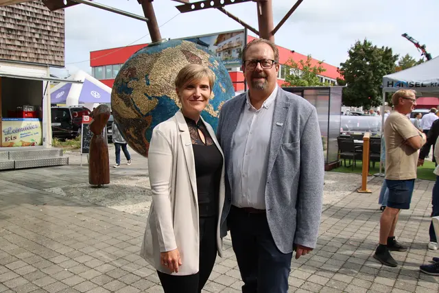Plusregion-Chefin Elisabeth Thaler, Obmann Johannes Marschner.