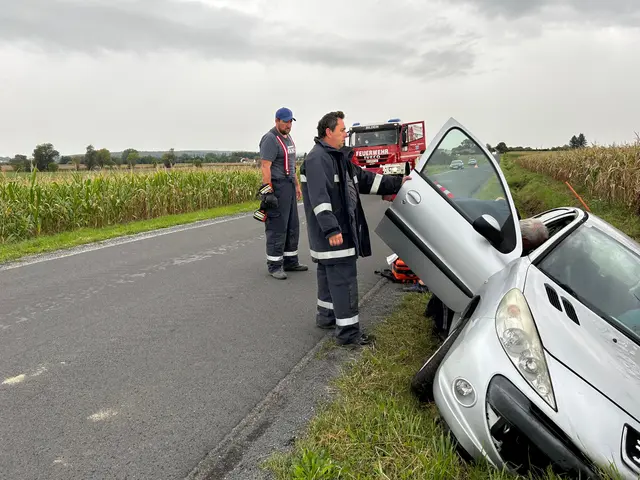 Der Wagen des Mannes geriet von der Straße ab, landete in einem Straßengraben und prallte gegen ein Betonrohr. | Foto: Bezirksfeuerwehrkommando Güssing
