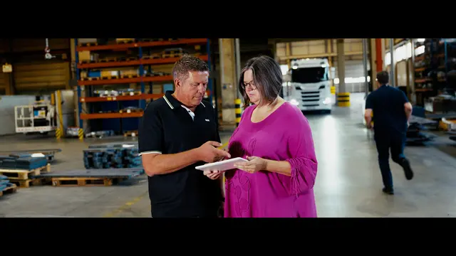 Christine Wagner von Wagner Stahl während des Videodrehs.