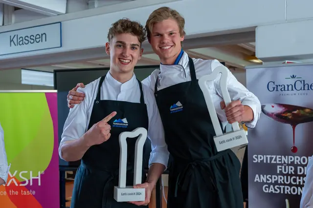 Florian Blankenhorn und Chris Froidl als Sieger beim "Let’s cook it"-Wettbewerb in Brixen | Foto: Florian Blankenhorn