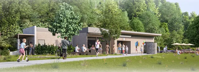 So soll das neue Buffet mit Sanitäranlagen ausschauen. | Foto: Gemeinde Rechnitz