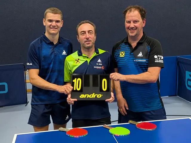 10:0-Erfolg für Noel Prantl, Roberto Izzi und Michael Schwaiger vom TTV Raika Kirchdorf 3 