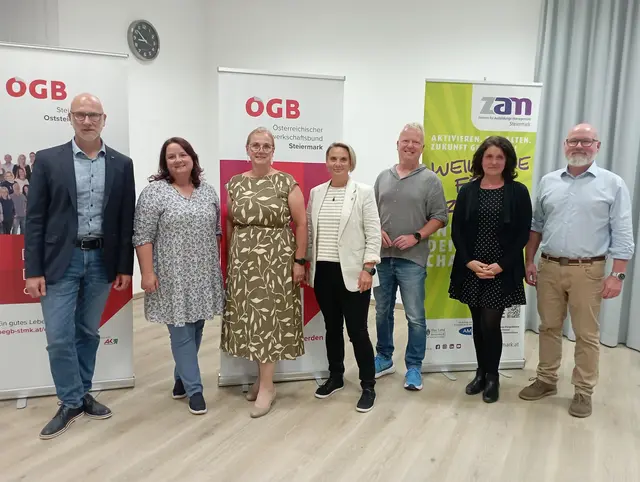 Waren dabei: Wolfgang Waxenegger, Tanja Hierzberger, Astrid Knapp, Bettina Bauernhofer, Klaus Siutz, Eleonore Seipt und Elmar Tuttinger | Foto: ÖGB-Weiz