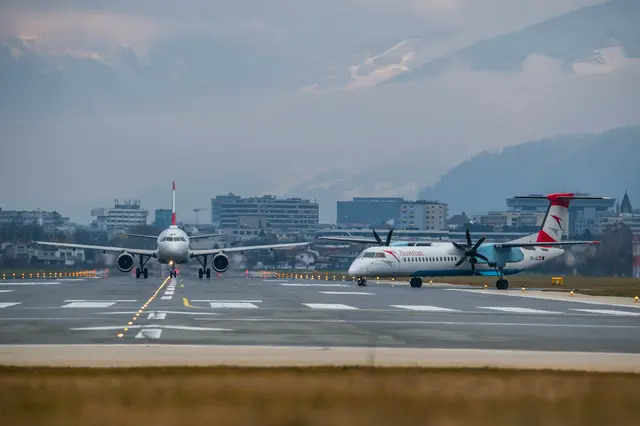 Flugverbindung Innsbruck - Wien der AUA einmal mehr in Diskussion. (Archivfoto) | Foto: zeitungsfoto.at
