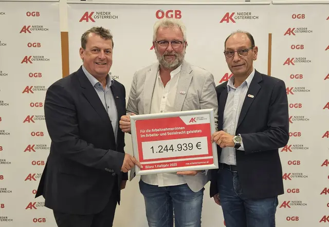 Stolze Summe: 1,24 Mio. € wurden von der AKNÖ für Arbeitnehmer im Bezirk Neunkirchen erstritten. | Foto: AKNÖ Neunkirchen