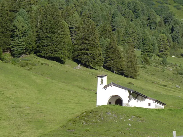 Die Kemateralm Kapelle sticht auf den grünen Feldern besonders heraus.  | Foto: Heidi Kastl