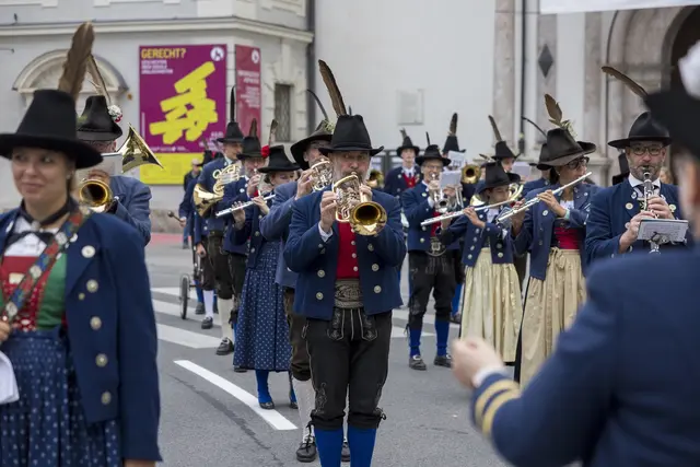 Musikalisch durchgeführt wurde der Landesübliche Empfang von der Musikkapelle Tulfes. | Foto: Land Tirol/Sedlak