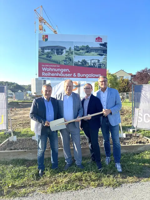Freuen sich über eine weitere Zusammenarbeit in der Gemeinde Mogersdorf: OSG-Vorstand Reinhard Knaus, Bürgermeister Josef Korpitsch, Vizebürgermeister Michael Glantschnig und OSG-Obmann Alfred Kollar (v.l.). | Foto: Elisabeth Kloiber