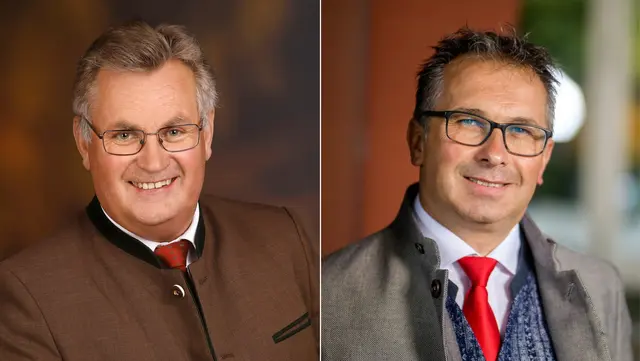 Bürgermeister Johann Windbichler (ÖVP, links) und Vizebürgermeister Gerald Kubin (SPÖ) | Foto: ÖVP/Erich Varh