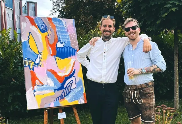 Paul Panther und Marc itzinger auf der Burg Golling. | Foto: Panther/Itzinger