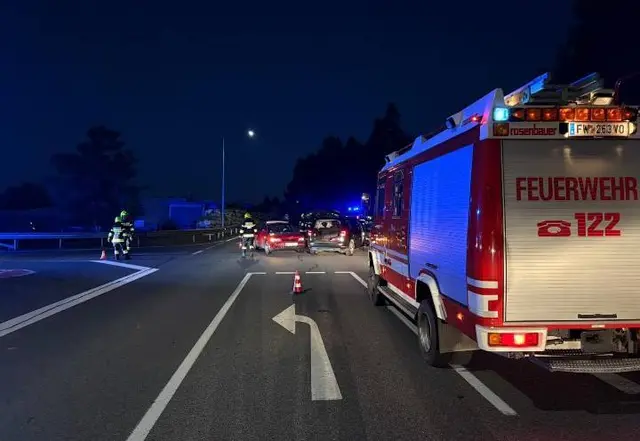 Kollision in Söding-St. Johann bei der Adeg-Rampe auf der L301. Zum Glück wurde niemand verletzt. | Foto: FF Söding