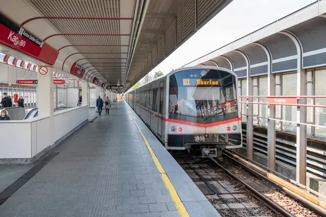 Am Freitagvormittag konnte die Linie U1 die Station Kagran in beide Richtungen nicht bedienen. (Archiv) | Foto: Manfred Helmer/Wiener Linien