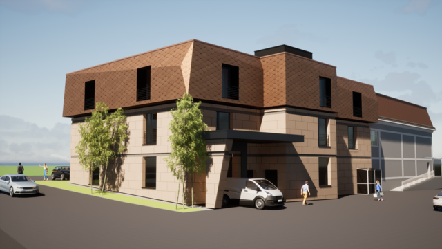 Rendering des geplanten Zubaus. | Foto: Schaupp Bauplanung GmbH