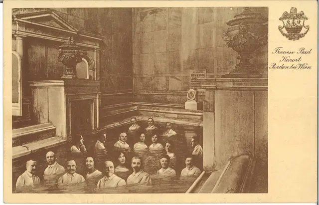 Badeszene aus dem Frauenbad-Becken, 1923 | Foto: Stadtarchiv Baden