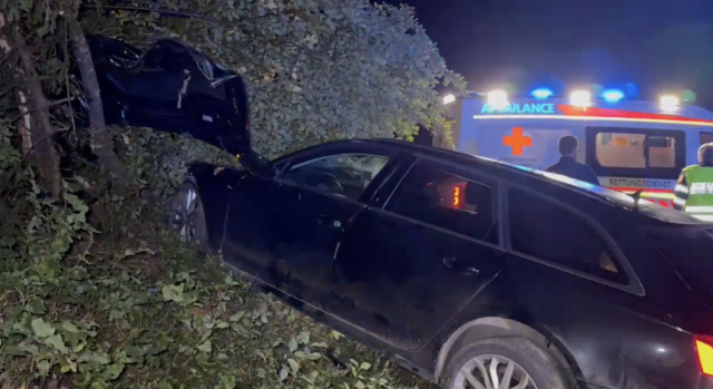 Ein spektakulärer Verkehrsunfall ereignete sich am Freitagabend bei Edla im Bezirk Scheibbs.  | Foto: DOKU NÖ