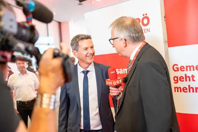 Peter Klien interviewt Daniel Fellner | Foto: SPÖ Kärnten/Jannach