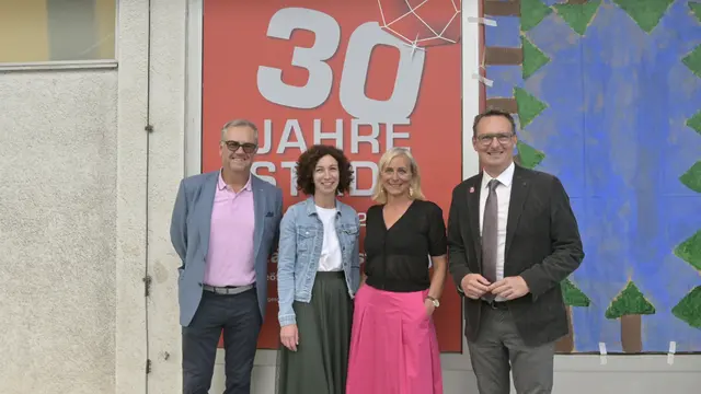 Die Radentheiner Ausstellungsmacher Hubert Lagger, Julia Schmölzer, Melanie Golob und Michael Maier