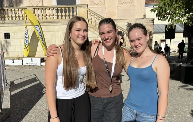 Matilda Premstaller, Emma Schönauer und Sarah Frauscher am Kartausenlauf 