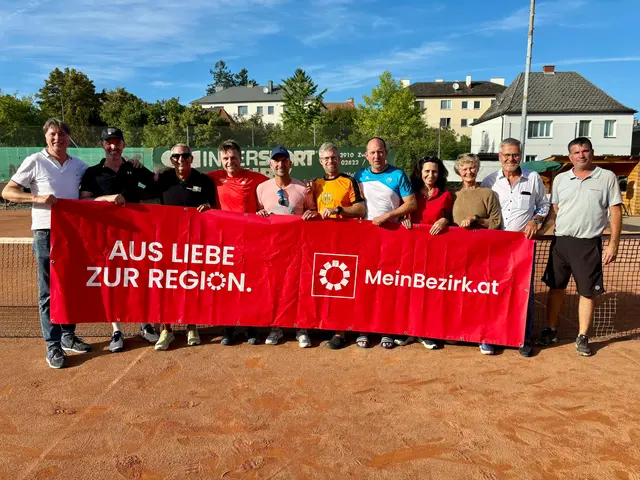 Aus Liebe zur Region - und zum regionalen Tennis - die Sponsoren beim Eggenburger Tennisturnier.