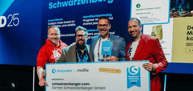 Die glücklichen Gewinner des Shopware Visionary Award 2025. | Foto: Shopware