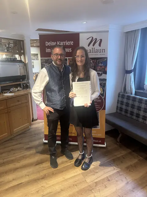 Schulisch top und Lehrling des Monats Juli 2025 in Tirol: Selina Narr. | Foto: Hotel Mallaun