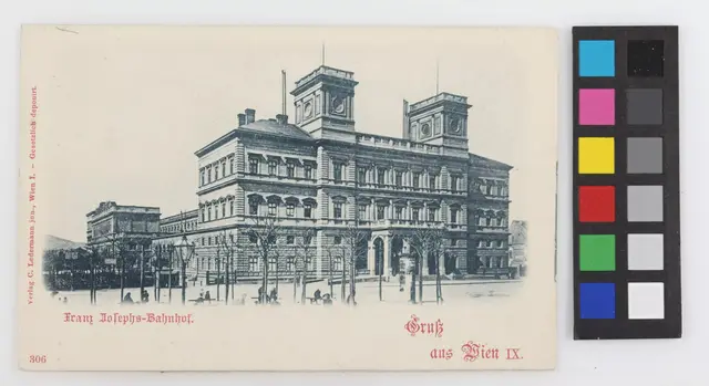 Das war der Franz-Josefs-Bahnhof um 1898. Er befand sich am damaligen Althanplatz, welcher heute Julius-Tandler-Platz heißt. | Foto: Carl Ledermann/Wien Museum