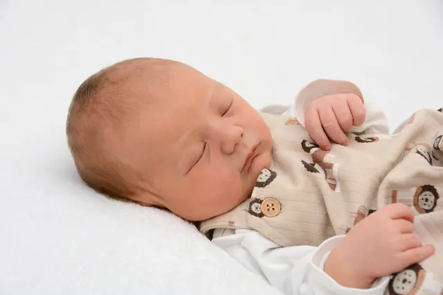 Name: Valentin
Geburtsdatum: 19.08.2025
Gewicht: 3510 g
Größe: 51 cm
Eltern: Isabella Müllner und Georg Fürstner aus Thörl | Foto: Babysmile
