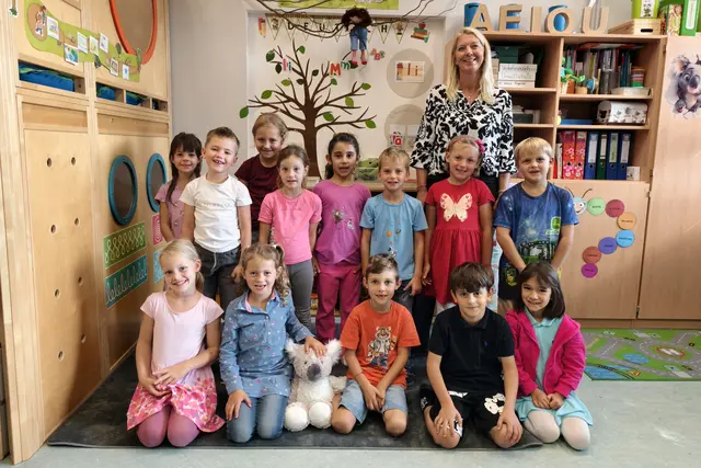 2025 Volksschule Absdorf, 1a mit Klassenlehrerin Ursula Arnusch. | Foto: Christian Nowotny