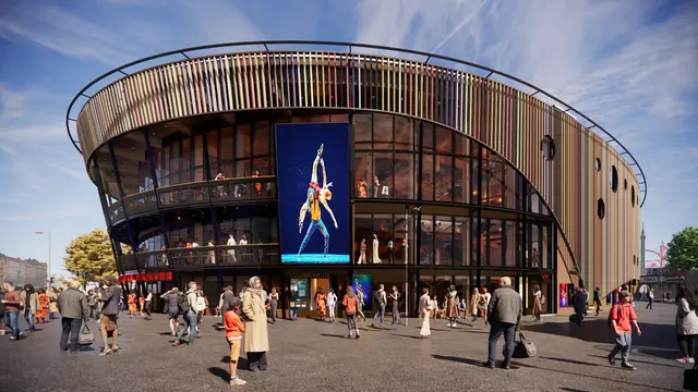 So soll das "Theater im Prater" aussehen. Die Eröffnung ist 2027 geplant. | Foto: Haworth Tompkins/ATG Entertainment