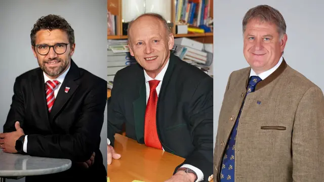 Die Bürgermeister Manuel Müller, Hans Jörg Kerschbaumer und Max Linder. | Foto: Gemeinde 