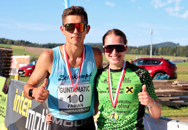 Die schnellsten in Summerau: Fabian Hennerbichler und Teresa Pötscher. | Foto: redleng