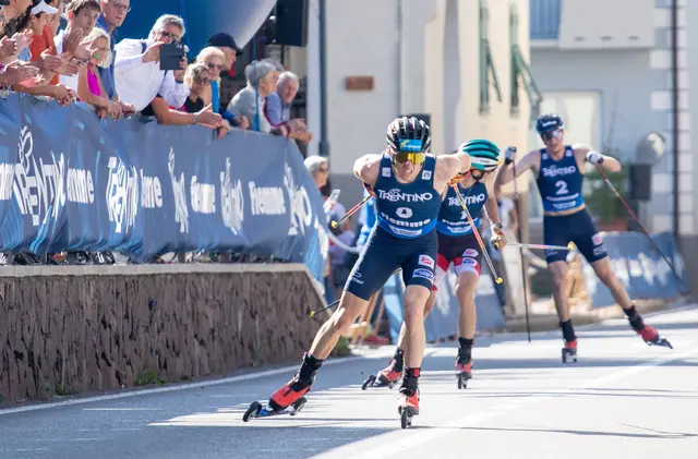 Stefan Rettenegger im Zielsprint gegen Rehrl und Walcher | Foto: Ski Austria/Derganc