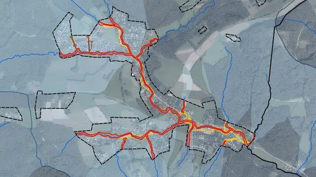 Ein Ausschnitt aus dem neuen Gefahrenzonenplan von Tullnerbach | Foto: WLV