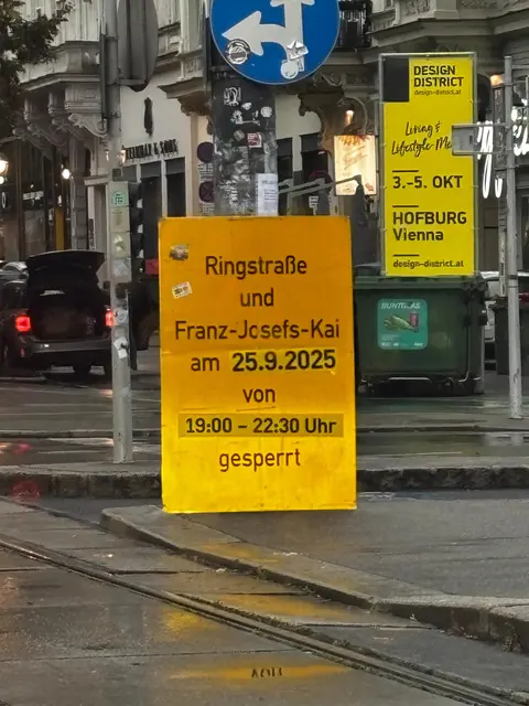 Die Ringstraße und der Franz-Josefs-Kai werden von 19.30 bis etwa 22.30 Uhr temporär gesperrt sein. | Foto: Barbara Schuster/MeinBezirk