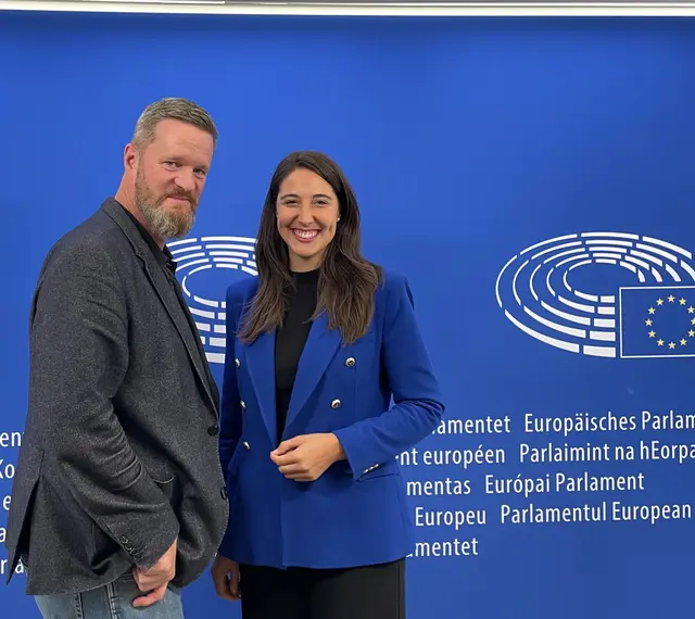 Auf seiner Brüssel-Reise war unser Redakteur Florian Haun gemeinsam mit MEP Sophia Kircher im Haus der Europäischen Geschichte. | Foto: Florian Haun