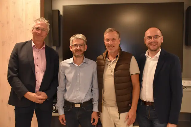 V.l.: Verbandsobmann-Stv. Walter Kiechl, Heimleiter Martin Lehner, Hausleiter GF Winfried Grath und Verbandsobmann Patrick Geir | Foto: Kainz