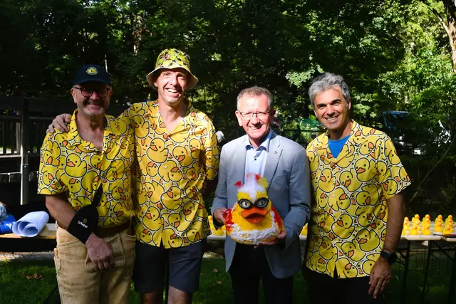 Christian Penz, Herbert Gassner, Bgm Andreas Wimmreuter und Alex Höller | Foto: Lions Club Zell am See