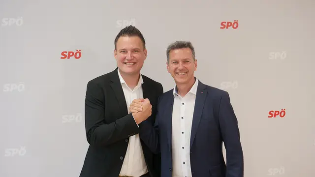 Der neue Landesparteivorsitzende Daniel Fellner hat David Pototschnig als neuen Landesgeschäftsführer vorgestellt. | Foto: SPÖ Kärnten