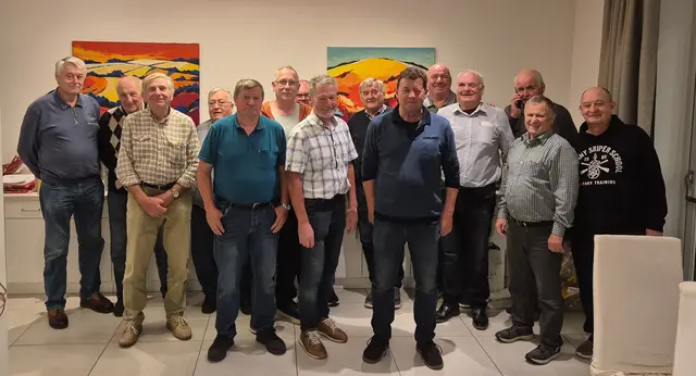 Am Bild: Mantler Josef, Schiller Josef, Lahner Karl, Leb Alois, Hochmeister Josef, Greiner Siegfried, Bachl Johann, Muck Gottfried, Vinzenz Heinz, Haslinger Leopold, Weber Johann, Fritsch Karl, Blauensteiner Leopold, Amon Leopold, Langfort Paul. | Foto: Gottfried Muck