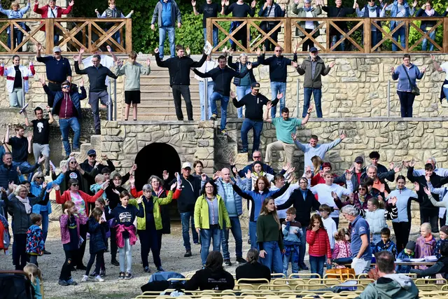 Erste Probe im Steinbruch St. Maragarehen.  | Foto: Josef Steiger
