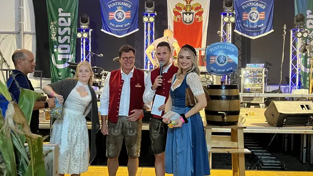 Auch ein Gewinnspiel wurde im Zelt wieder abgehalten. | Foto: Stadtgemeinde Bärnbach