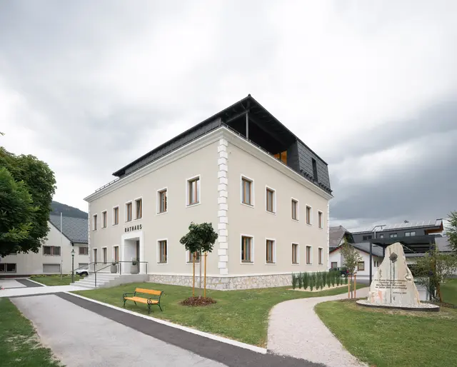 Neuestes Projekt: Der komplette Neubau des Gröbminger Rathauses | Foto: Kreiner Architektur