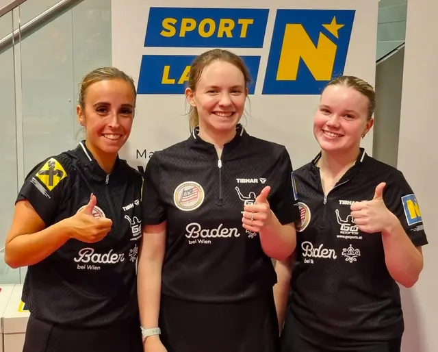 Die Tischtennis-Damenmannschaft startete mit einem Sieg gegen die SPG St.Veit/Hainfeld in die Saison. Angelina Romanovskaya (r), Dani Petrekova,  Virag Retyi (l.) | Foto: BAC