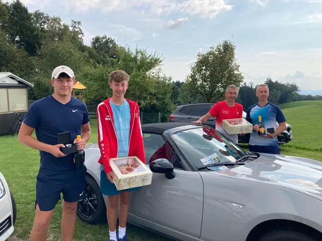 Simon Kessler, Noah Brunhofer, Fritz Berger und Klaus Kollmann. | Foto: Tennisclub Allerheiligen