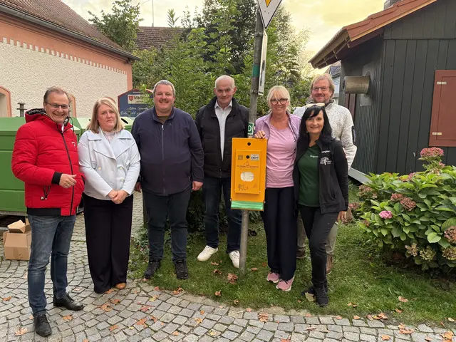 v.l.n.r Vertretern der CSU 1. Bürgermeister Stephan Dorn (Neuhaus am Inn), GR Kandidatin Martina Fischl, Gemeinderat Markus Zeilberger, 2.Bürgermeister Erwin Wagmann (Vornbach), Geschäftsleiter Wolfgang Küblbeck, die Clean4tler OÖ Obfrau Christina Gattermaier-Humer und Beirätin Margareta Untner.